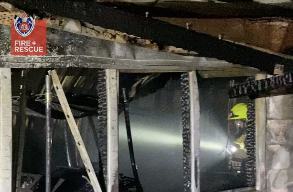 An image relating to the news item Garage Destroyed by Fire