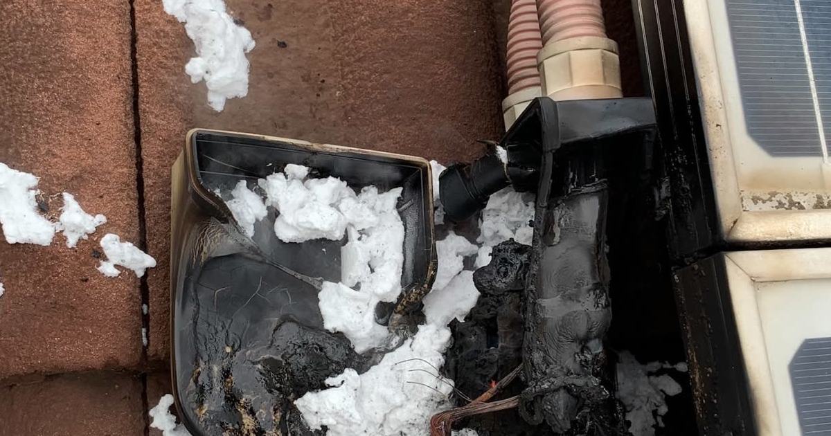 An image relating to the news item Solar Panel Fire