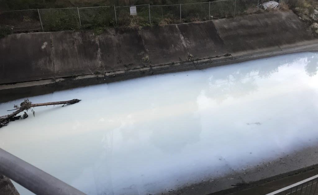 An image relating to the news item Paint Spill in Waterway
