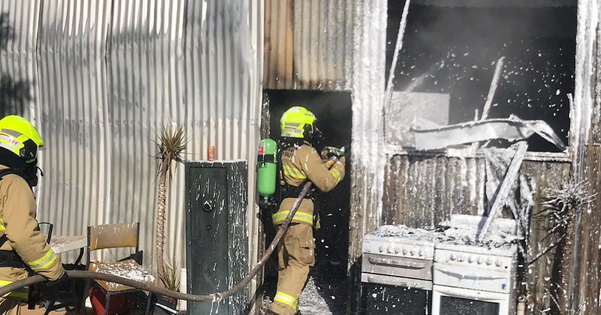 An image relating to the news item Shed Fire