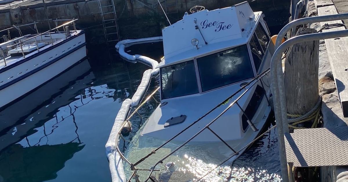 An image relating to the news item Sinking Boat