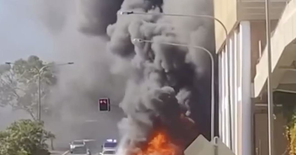 An image relating to the news item Bus Destroyed by Fire