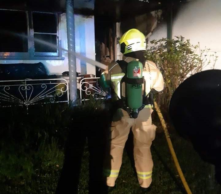 An image relating to the news item Two House alight near Hospital