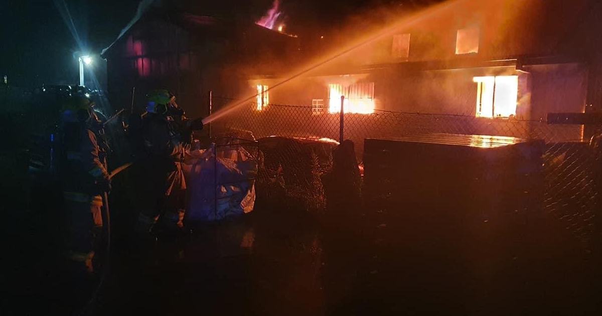 An image relating to the news item Large Shed Alight