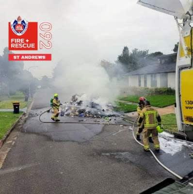 An image relating to the news item Garbage Truck Fire