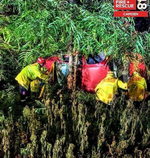 An image relating to the news item Female rescued from car crash