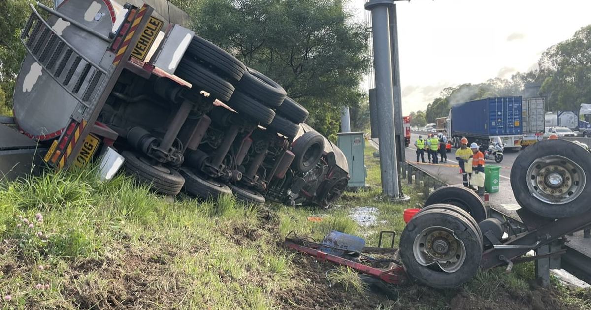 An image relating to the news item Milk tanker crash