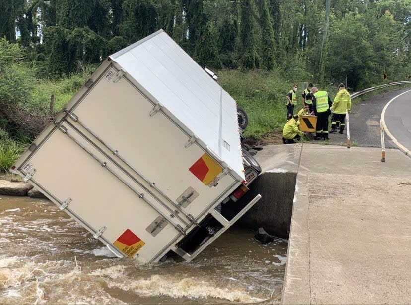An image relating to the news item Truck into creek