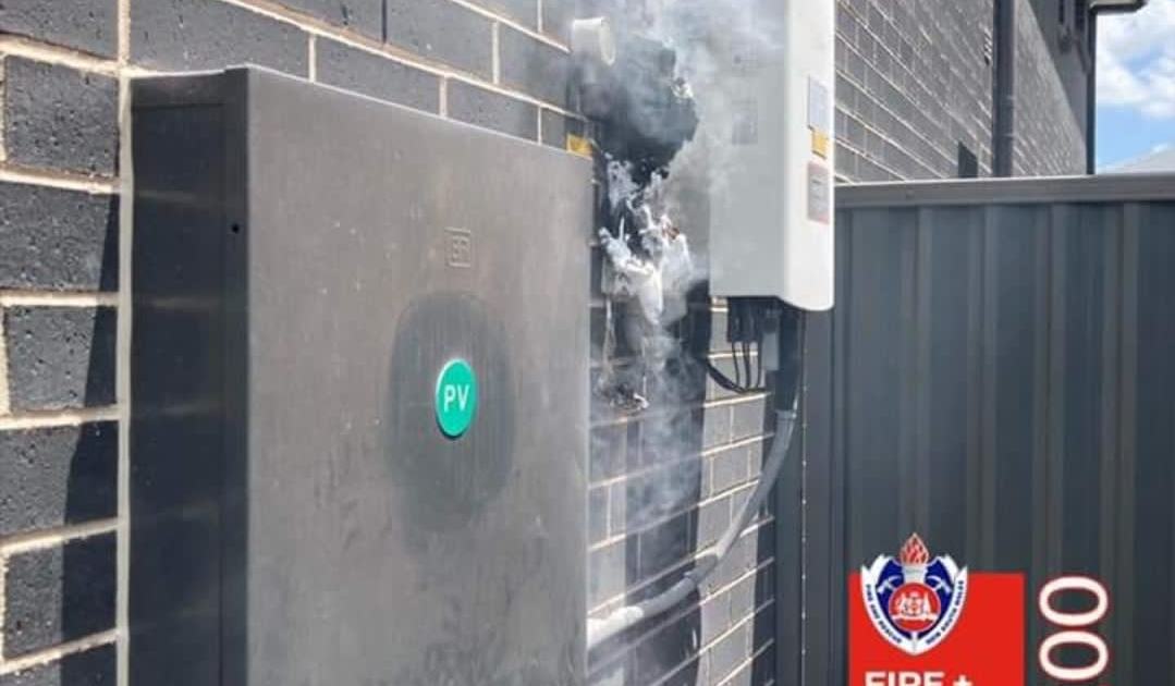 An image relating to the news item Solar Panel Fire