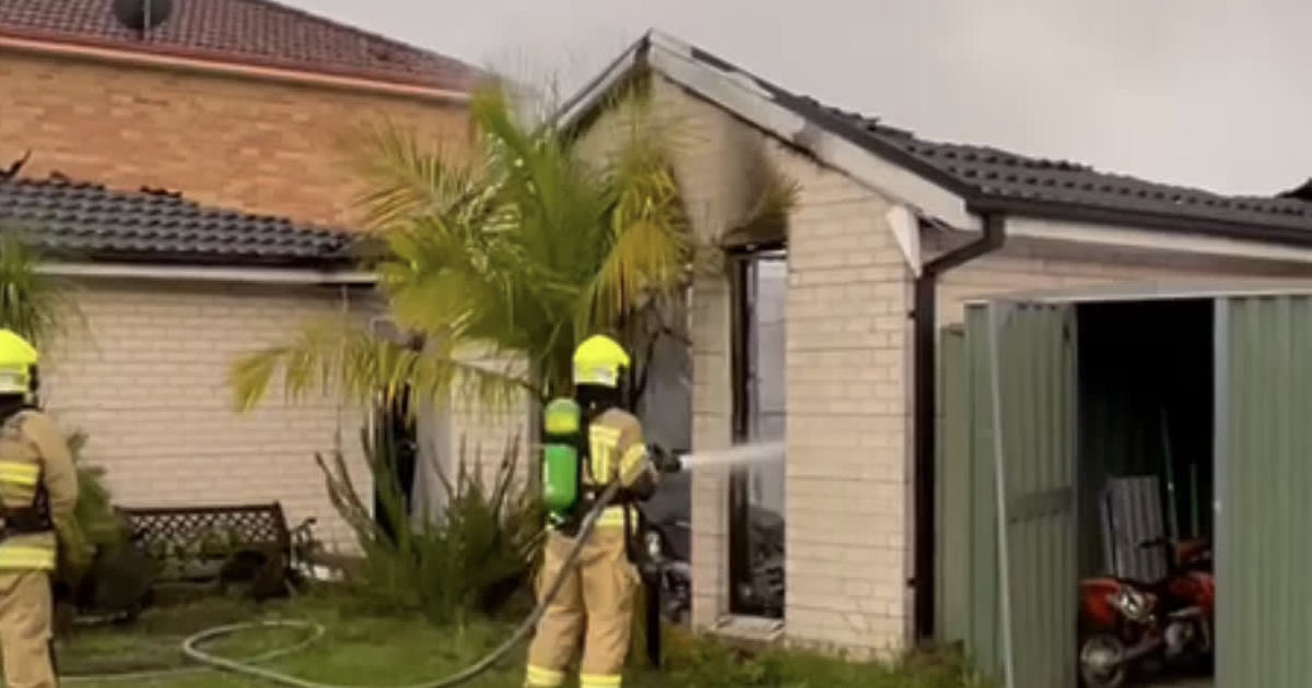 An image relating to the news item Suspected lightning fire destroys house