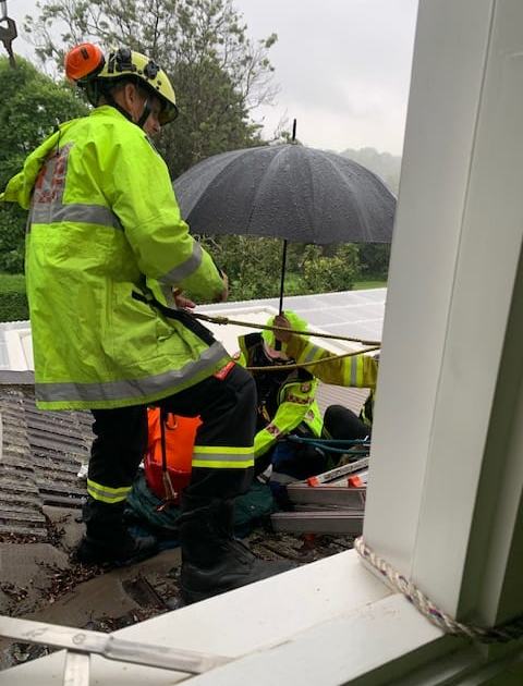 An image relating to the news item Man rescued from Roof