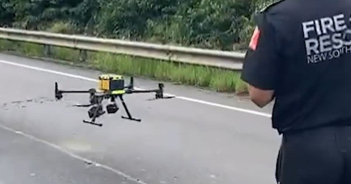 An image relating to the news item Drones used to recon floodwaters - VIDEO