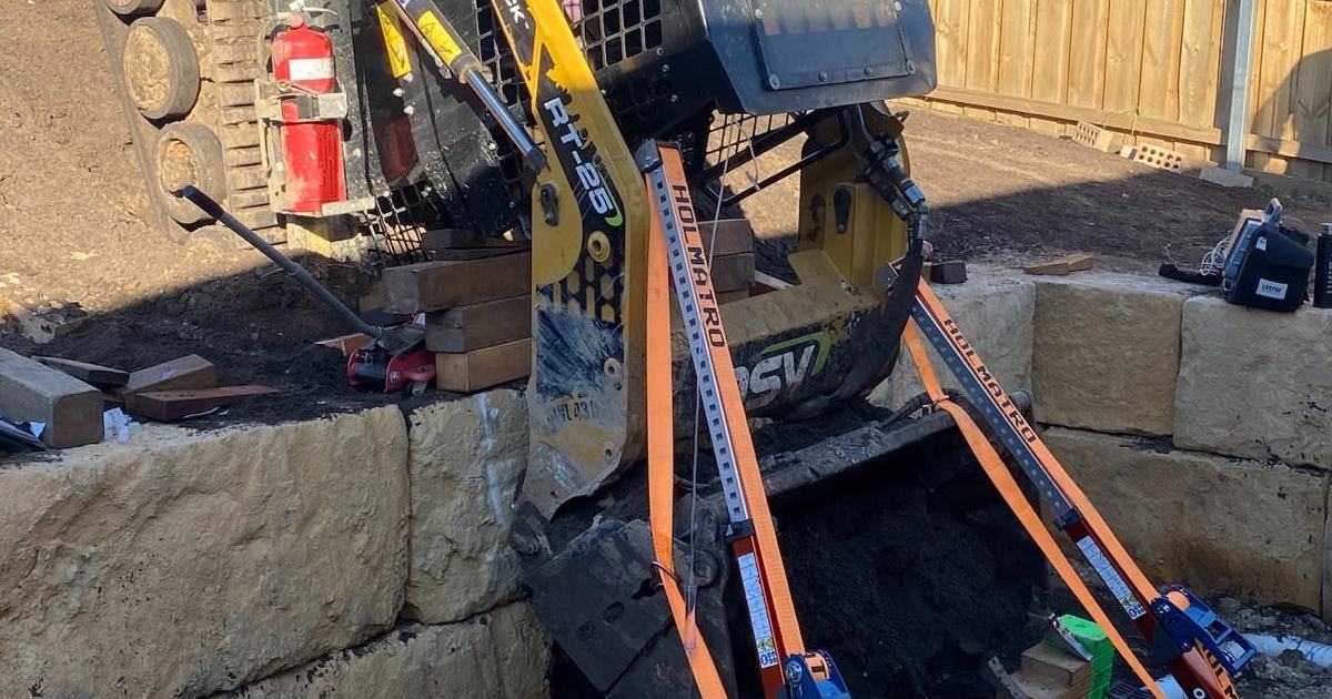 An image relating to the news item Worker trapped by leg in excavator incident