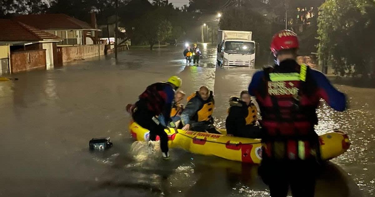 An image relating to the news item Firefighters assisting with Sydney flood rescues - Video