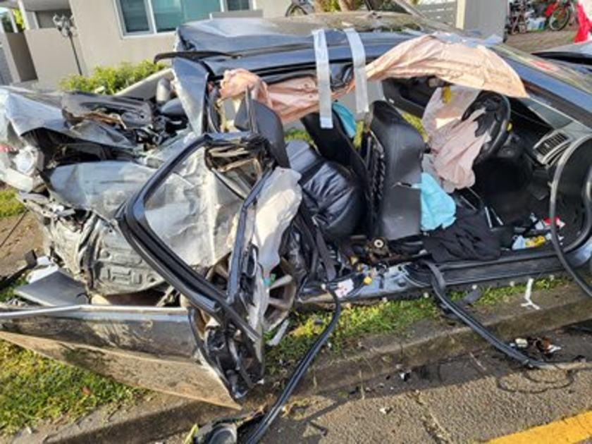 An image relating to the news item FRNSW crews cut free one of five teenagers injured in crash