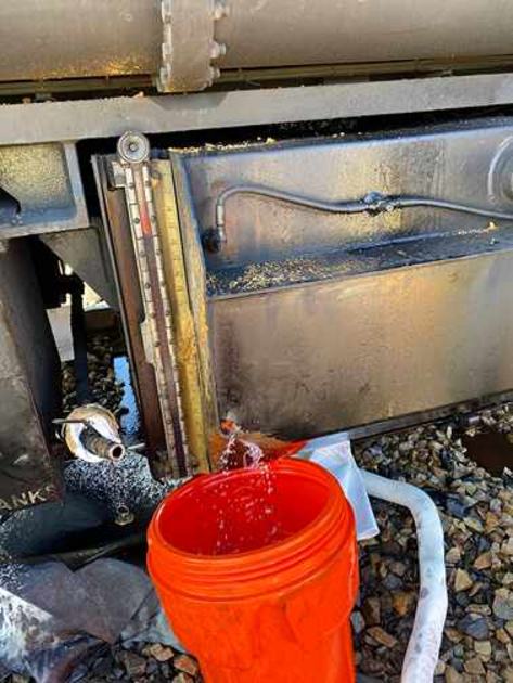 An image relating to the news item Major diesel leak after fuel tank ruptures on coal train