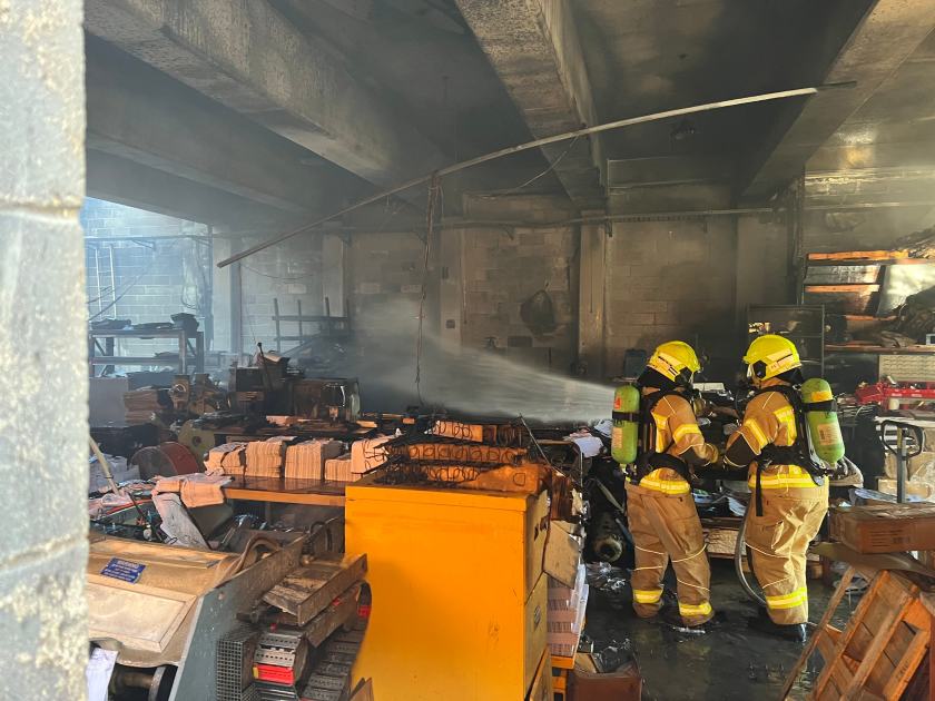An image relating to the news item FRNSW crews extinguish large factory fire