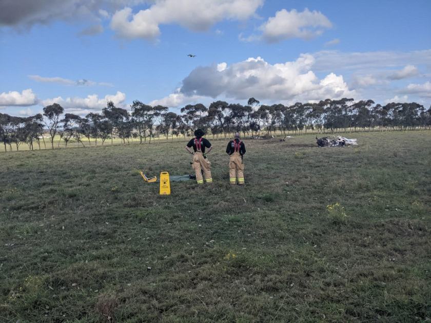 An image relating to the news item Man badly injured in light plane crash