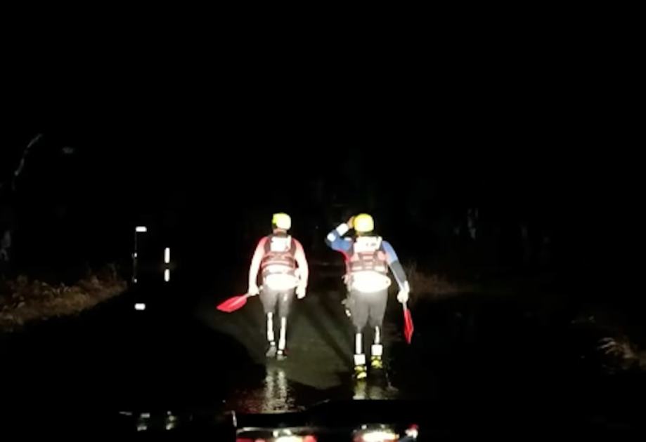 An image relating to the news item Firefighters battle through floodwaters to evacuate farming families - VIDEO