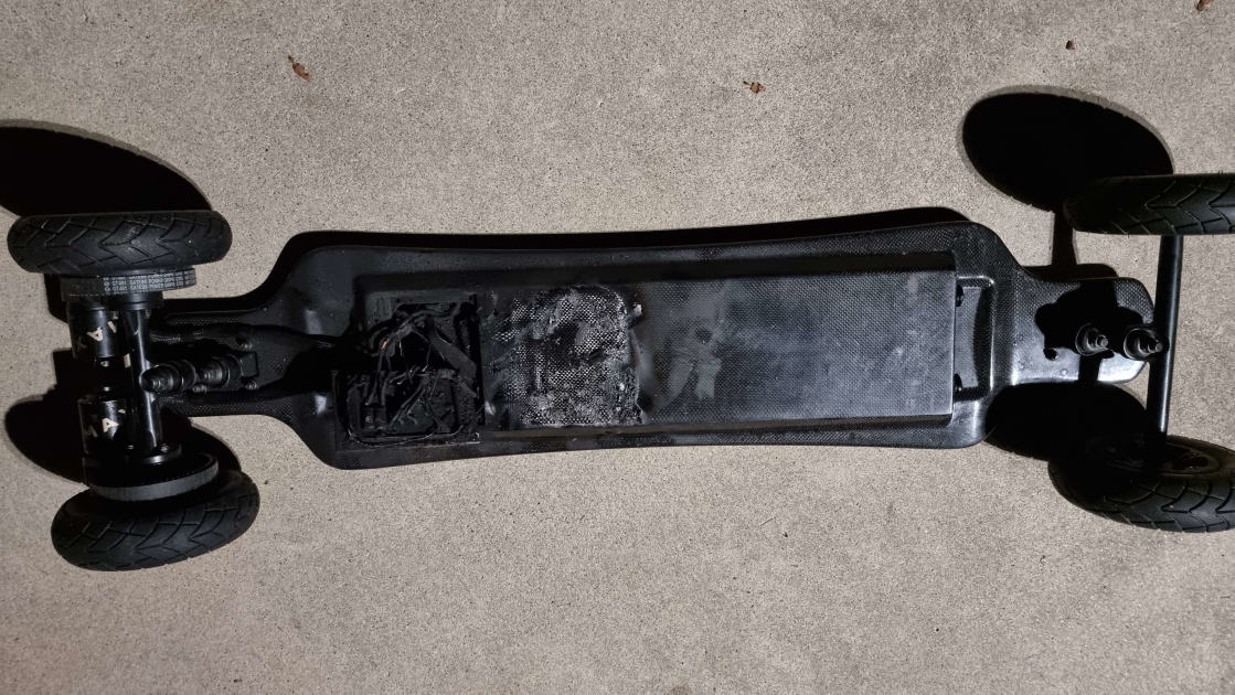 An image relating to the news item Family of five escapes electric skateboard fire
