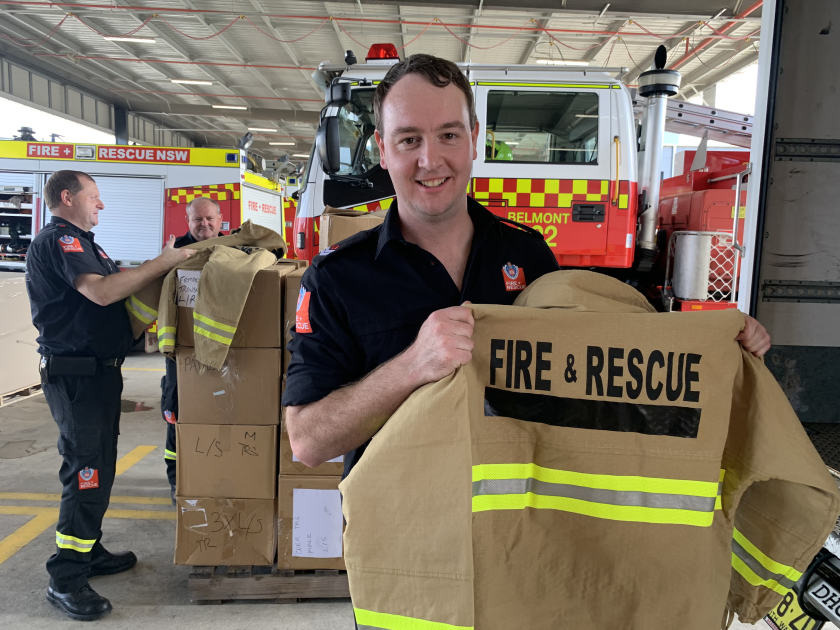 An image relating to the news item 2,000 Fire and Rescue NSW uniforms bound for Bhutan - VIDEO