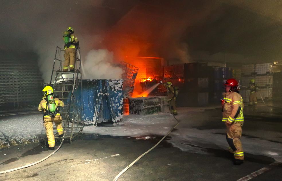 An image relating to the news item FRNSW prevents bin fire from engulfing recycling plant
