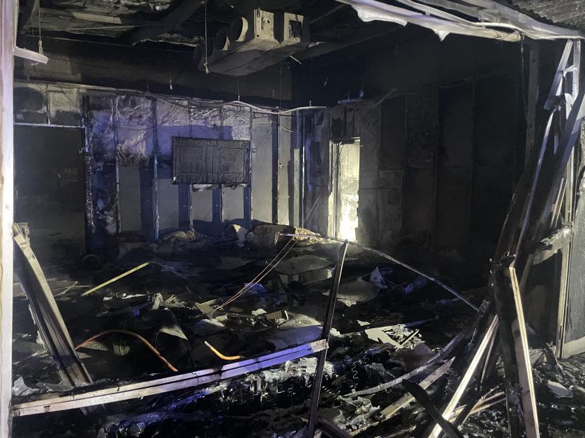 An image relating to the news item Workshop fire appears suspicious