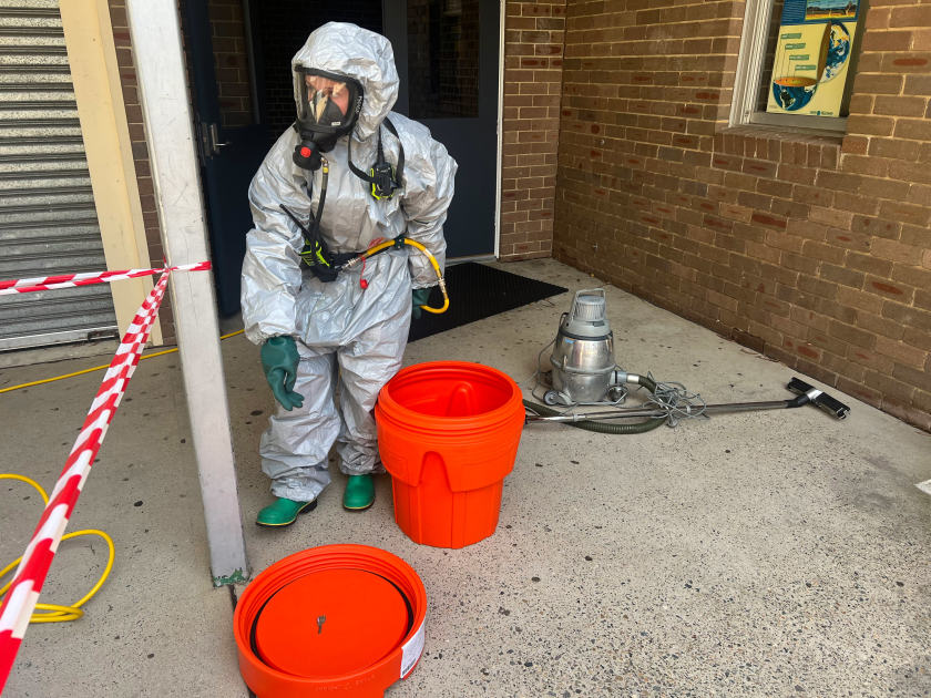 An image relating to the news item Fire and Rescue NSW contains chemical spill at high school