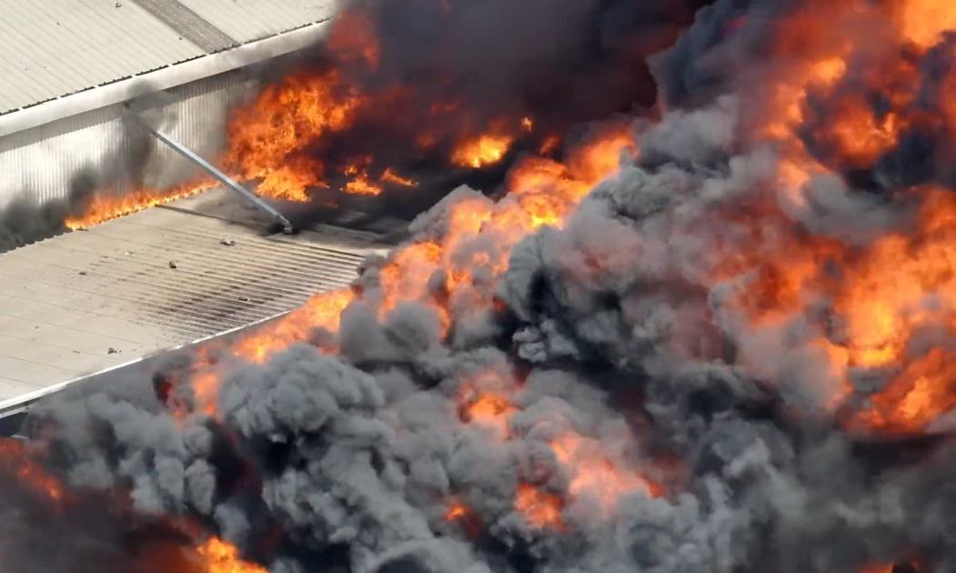 An image relating to the news item Firefighters contain major blaze and hazardous materials emergency
