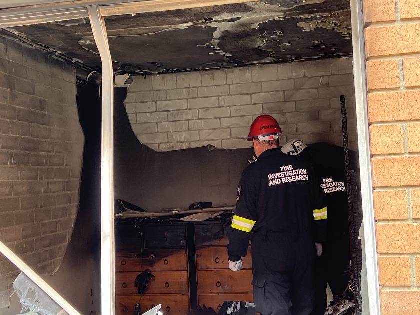 An image relating to the news item Fire and Rescue NSW crews rescue critically injured man from unit engulfed by flames
