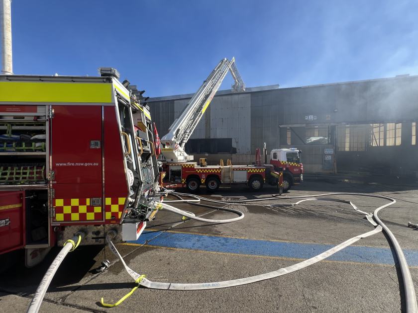 An image relating to the news item **VISION ALERT** Intense blaze at industrial galvanising factory