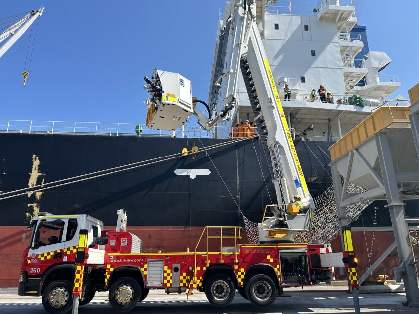 An image relating to the news item  Fire and Rescue NSW crews participate in major maritime emergency exercise