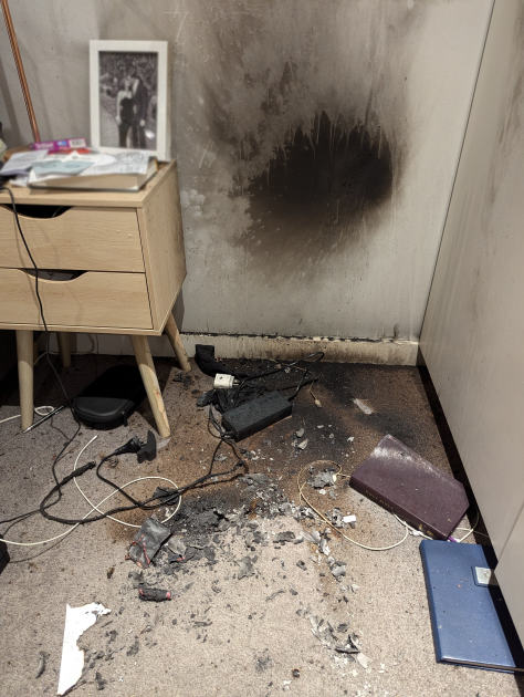 An image relating to the news item Two people injured as e-skateboard explodes overnight