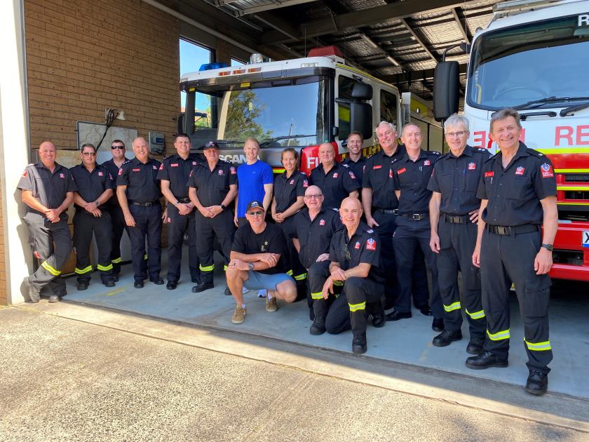 An image relating to the news item Central Coast firefighting ‘legend’ hangs up his helmet after 50 years