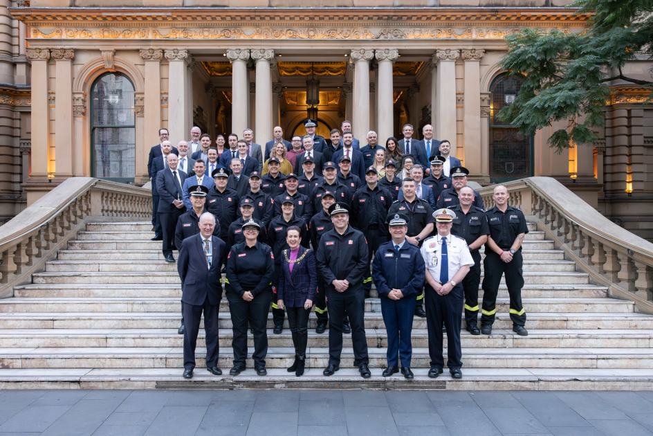 An image relating to the news item Firefighters formally recognised for Surry Hills inferno response