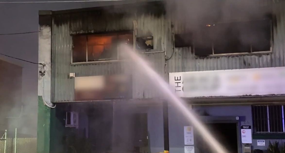 An image relating to the news item Firefighters contain large industrial fire