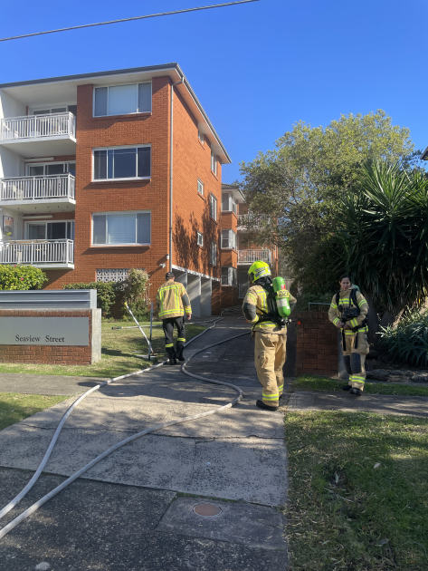 An image relating to the news item Unconscious man rescued from unit fire - no working smoke alarm