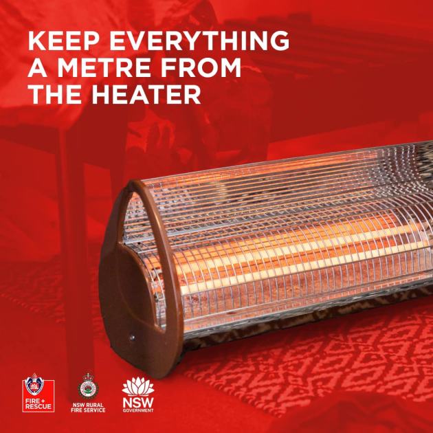 An image relating to the news item Fire and Rescue NSW urges the public not to take heating risks during current winter cold snap