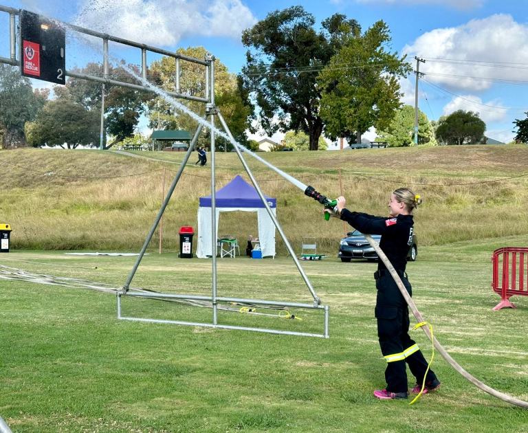 An image relating to the news item Central Coast crew dominates regional firefighting championships - VIDEO