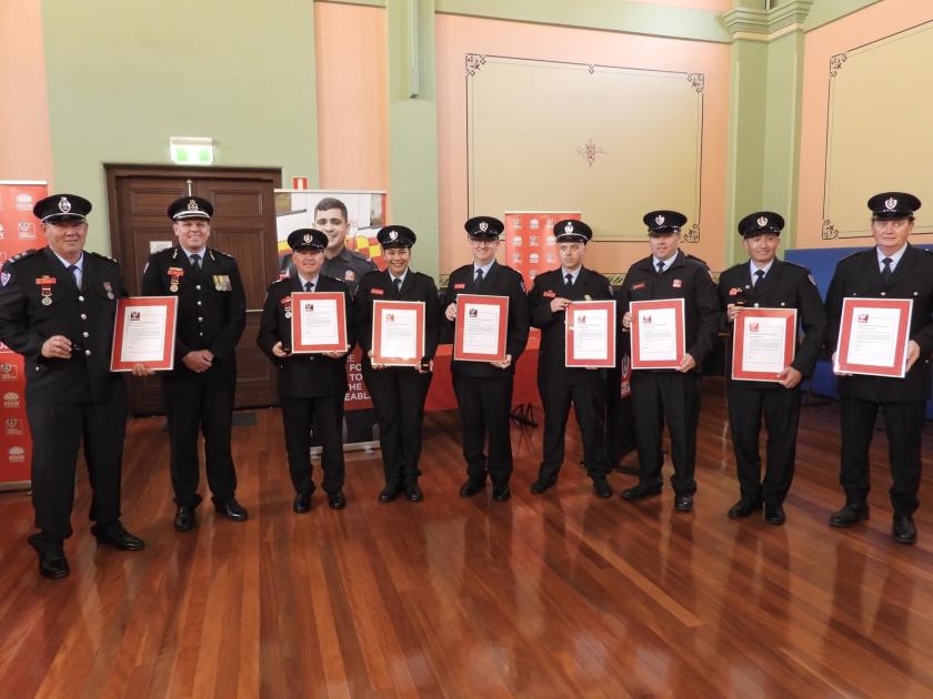 An image relating to the news item Broken Hill firefighters honoured for siege bravery