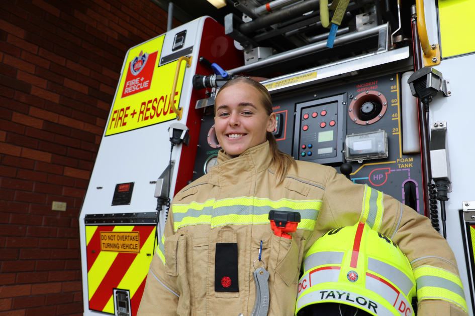 An image relating to the news item Deputy Captain takes up rank at Toukley Fire Station, believed to be the youngest ever