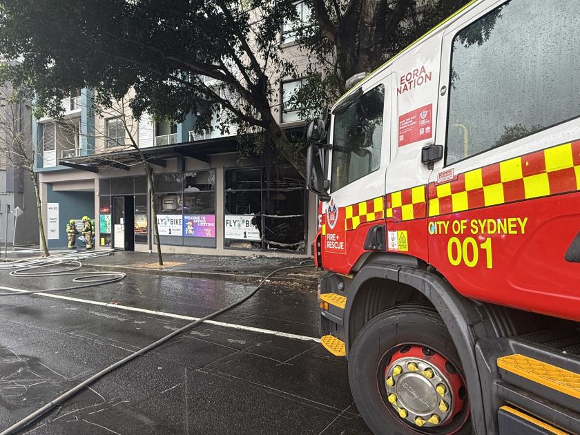 An image relating to the news item Firefighters contain fire in e-bike shop