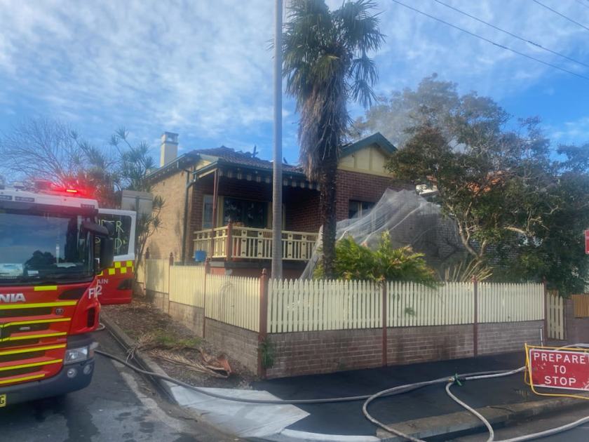 An image relating to the news item Fire and Rescue NSW contains house fire in Sydney