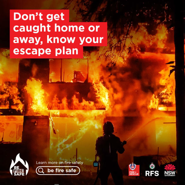 An image relating to the news item Be Fire Safe - know your escape plan!