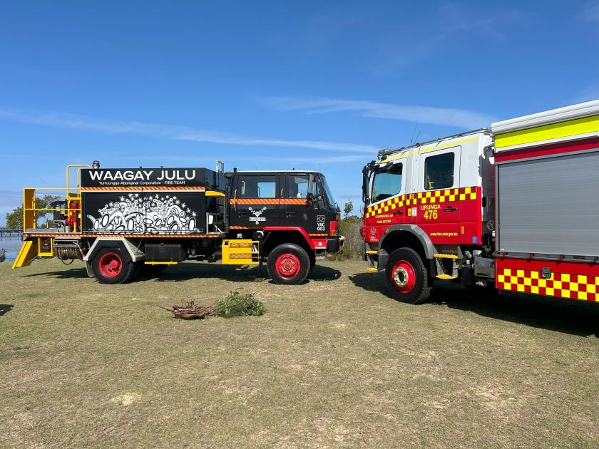 An image relating to the news item UPDATED VIDEO LINK FIRE AND RESCUE NSW DONATES DECOMMISSIONED FIRE TRUCK TO YURRUUNGGA ABORIGINAL CORPORATION
