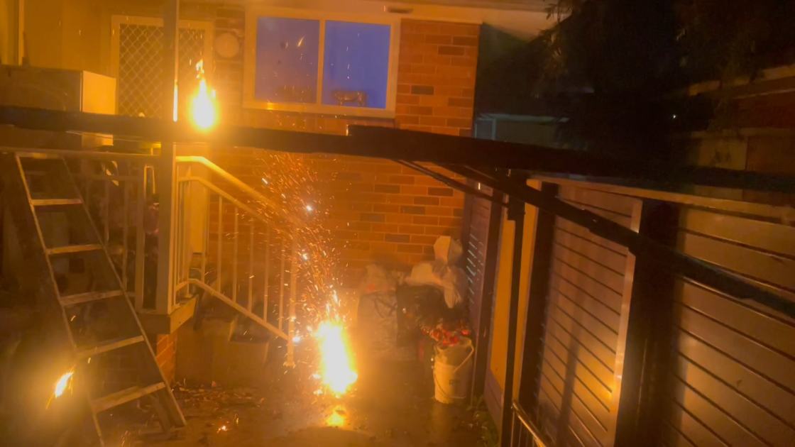 An image relating to the news item Lucky escape for residents following e-bike battery explosion