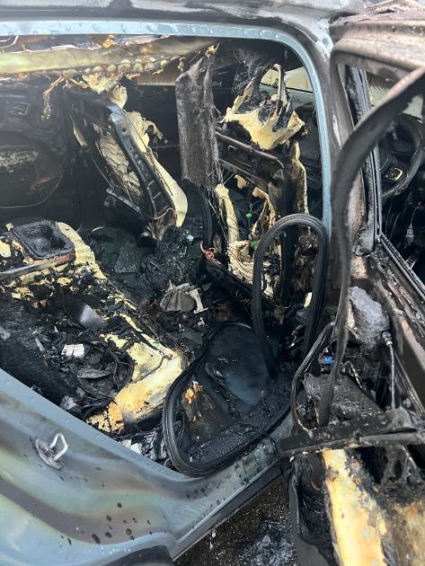 An image relating to the news item Firefighter suffers minor burns extinguishing hybrid car fire