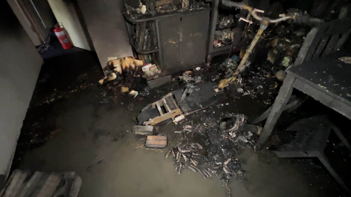 An image relating to the news item Electric scooter battery suspected to have sparked unit blaze - VIDEO