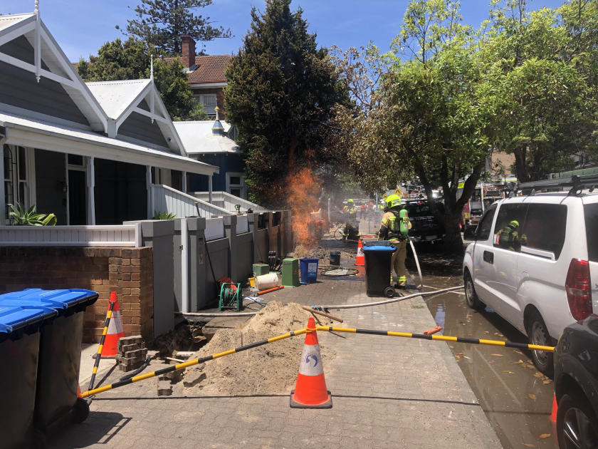 An image relating to the news item Worker injured after ruptured gas line bursts into flames - VIDEO