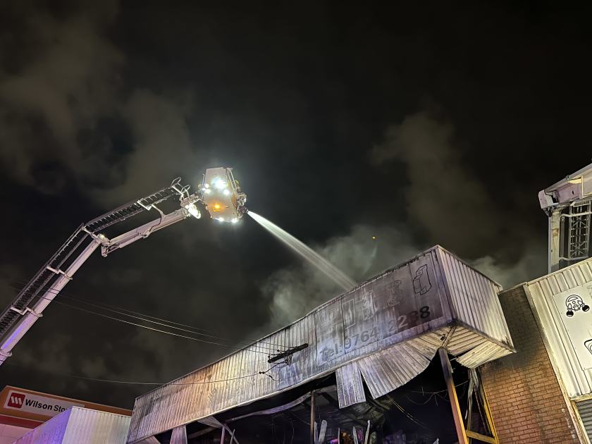 An image relating to the news item Large Warehouse Fire - VIDEO